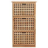 Shoe Storage Cabinet 55x20x104 cm Solid Walnut Wood - Side View
