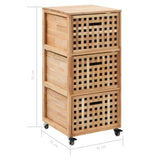 Bathroom Cabinet 41x41x91 Cm Solid Walnut Wood - Low Angle