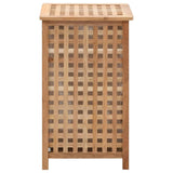 Laundry Bin 39x39x65 cm Solid Walnut Wood - Side View