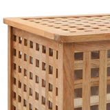 Laundry Bin 39x39x65 Cm Solid Walnut Wood - 45-Degree Angle