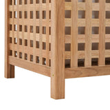 Laundry Bin 39x39x65 Cm Solid Walnut Wood - Rear View