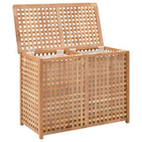 Laundry Bin 87.5x46x67 Cm Solid Walnut Wood - Front View