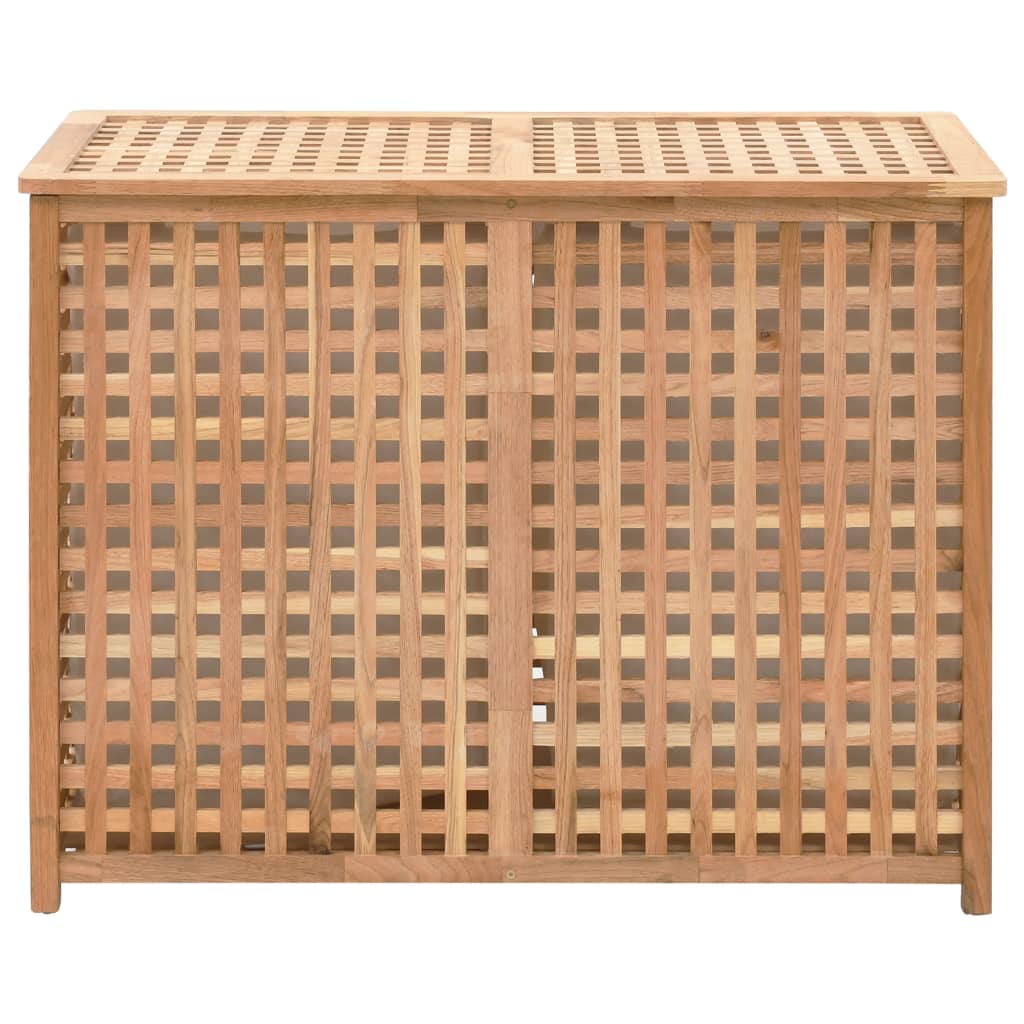 Laundry Bin 87.5x46x67 Cm Solid Walnut Wood