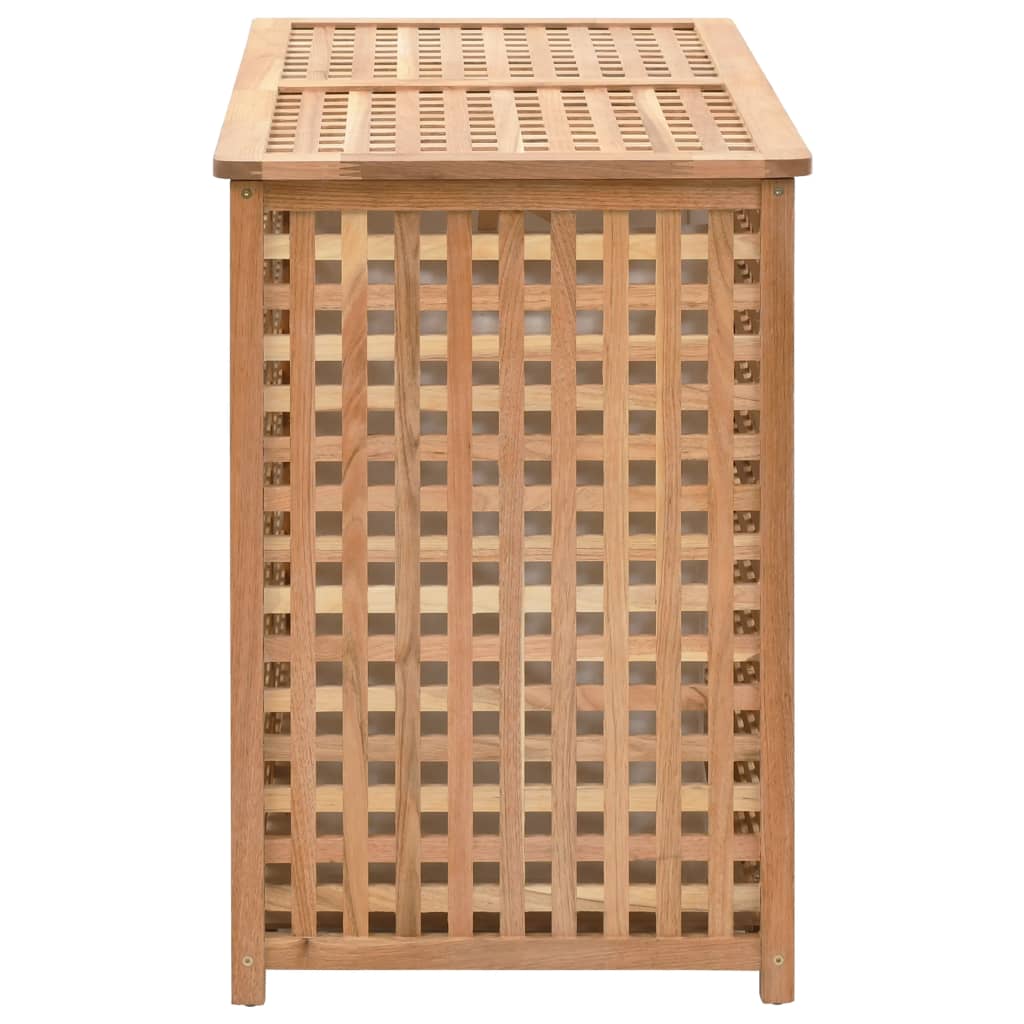 Laundry Bin 87.5x46x67 Cm Solid Walnut Wood