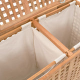Laundry Bin 87.5x46x67 cm Solid Walnut Wood - 45-Degree Angle