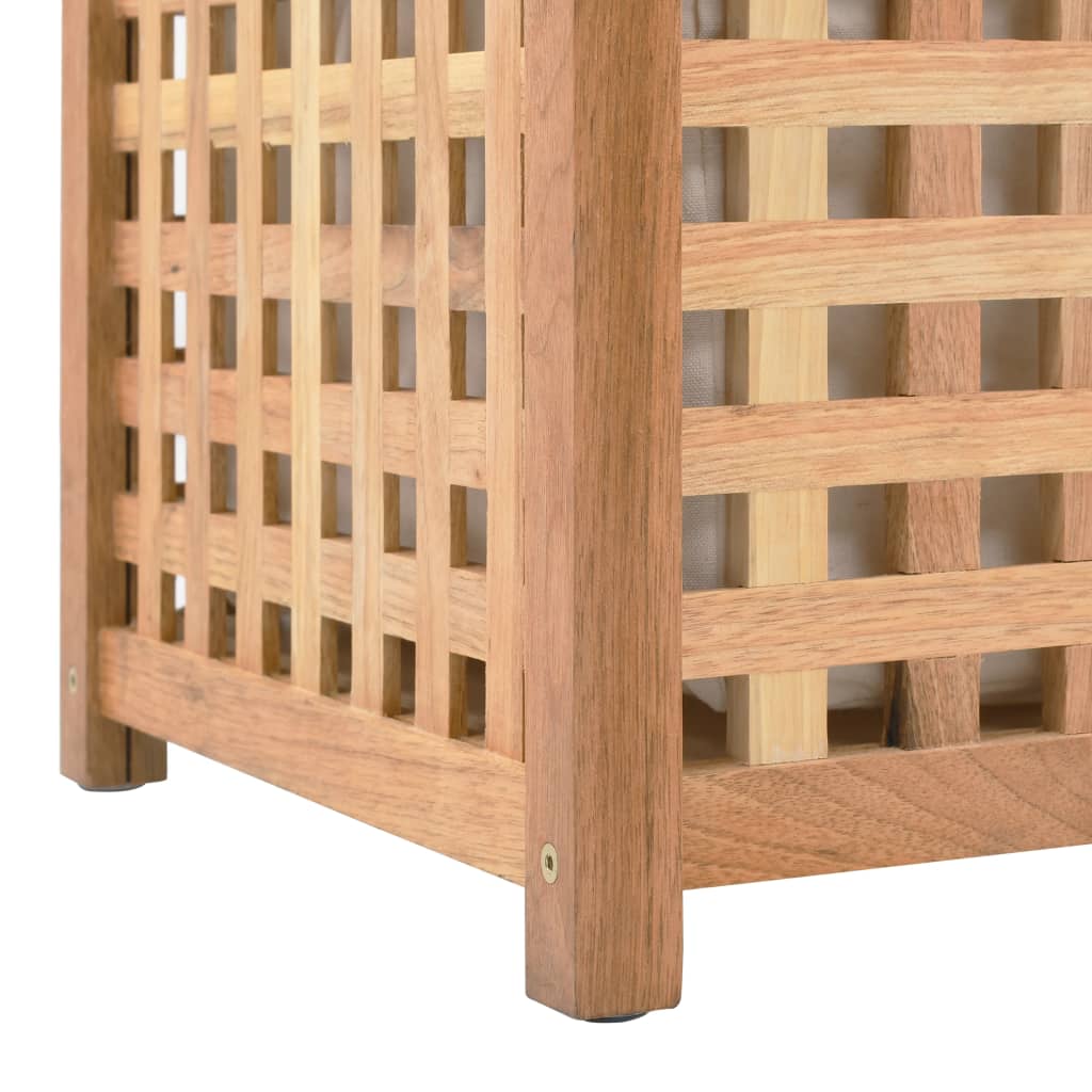 Laundry Bin 87.5x46x67 Cm Solid Walnut Wood