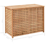 Laundry Bin 87.5x46x67 Cm Solid Walnut Wood