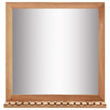 Bathroom Mirror 60x12x62 cm  Solid Walnut Wood - Front View