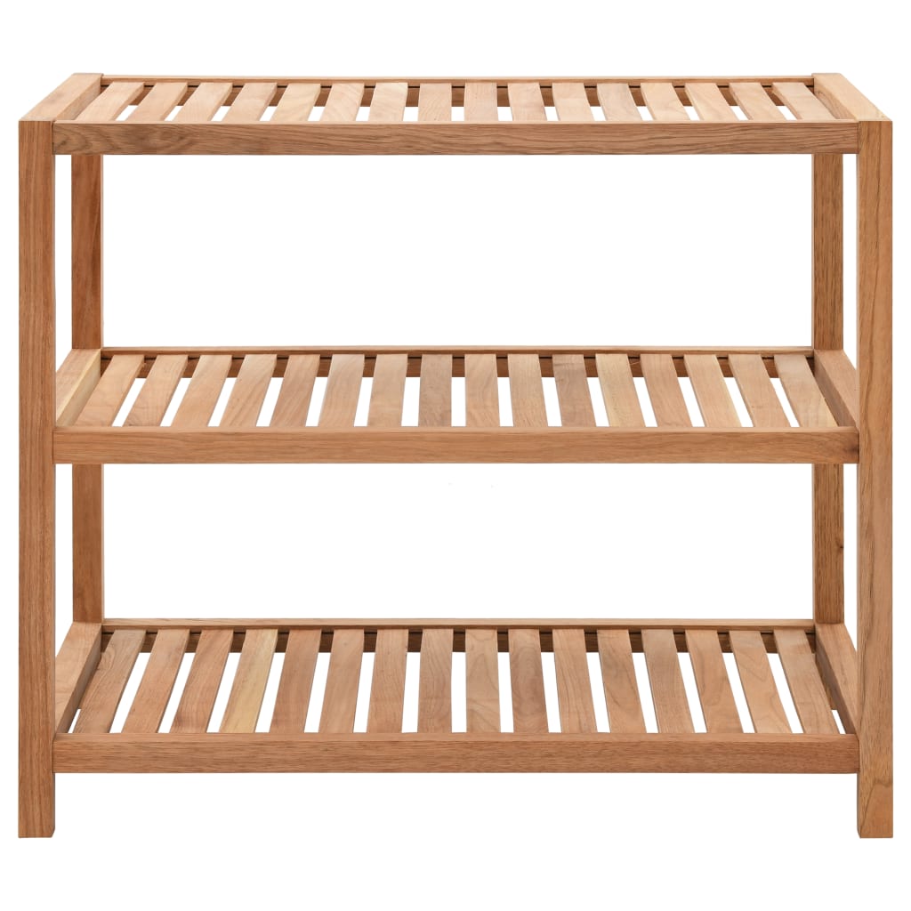 Bathroom Shelf Solid Walnut Wood 65x40x55 Cm