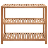 Bathroom Shelf Solid Walnut Wood 65x40x55 Cm