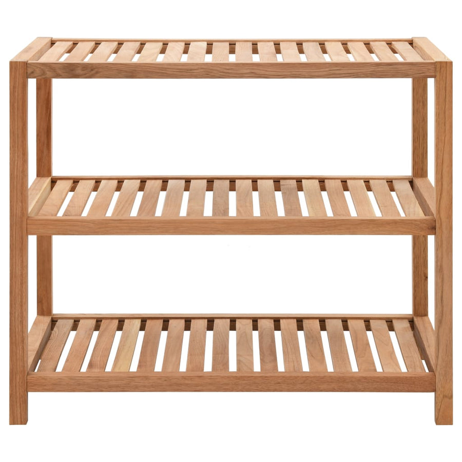 Bathroom Shelf Solid Walnut Wood 65x40x55 Cm