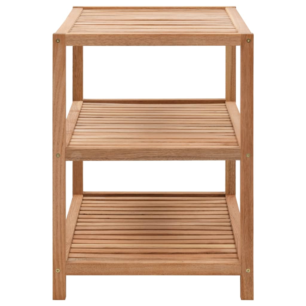 Bathroom Shelf Solid Walnut Wood 65x40x55 Cm