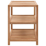 Bathroom Shelf Solid Walnut Wood 65x40x55 Cm