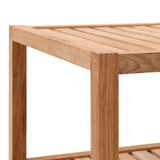 Bathroom Shelf Solid Walnut Wood 65x40x55 Cm