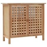 Sink Cabinet with Mirror Solid Walnut Wood - Front View