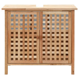Sink Cabinet with Mirror Solid Walnut Wood - Side View