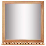 Sink Cabinet with Mirror Solid Walnut Wood - Low Angle