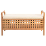 Storage Bench 93x49x49 Cm Solid Walnut Wood