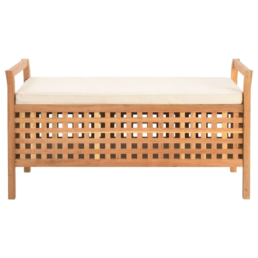 Storage Bench 93x49x49 Cm Solid Walnut Wood