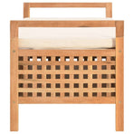 Storage Bench 93x49x49 Cm Solid Walnut Wood