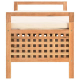 Storage Bench 93x49x49 Cm Solid Walnut Wood - Side View