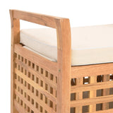 Storage Bench 93x49x49 Cm Solid Walnut Wood - Rear View