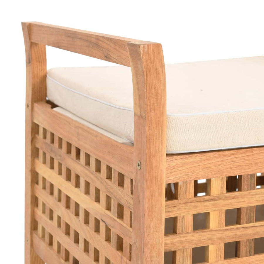 Storage Bench 93x49x49 Cm Solid Walnut Wood