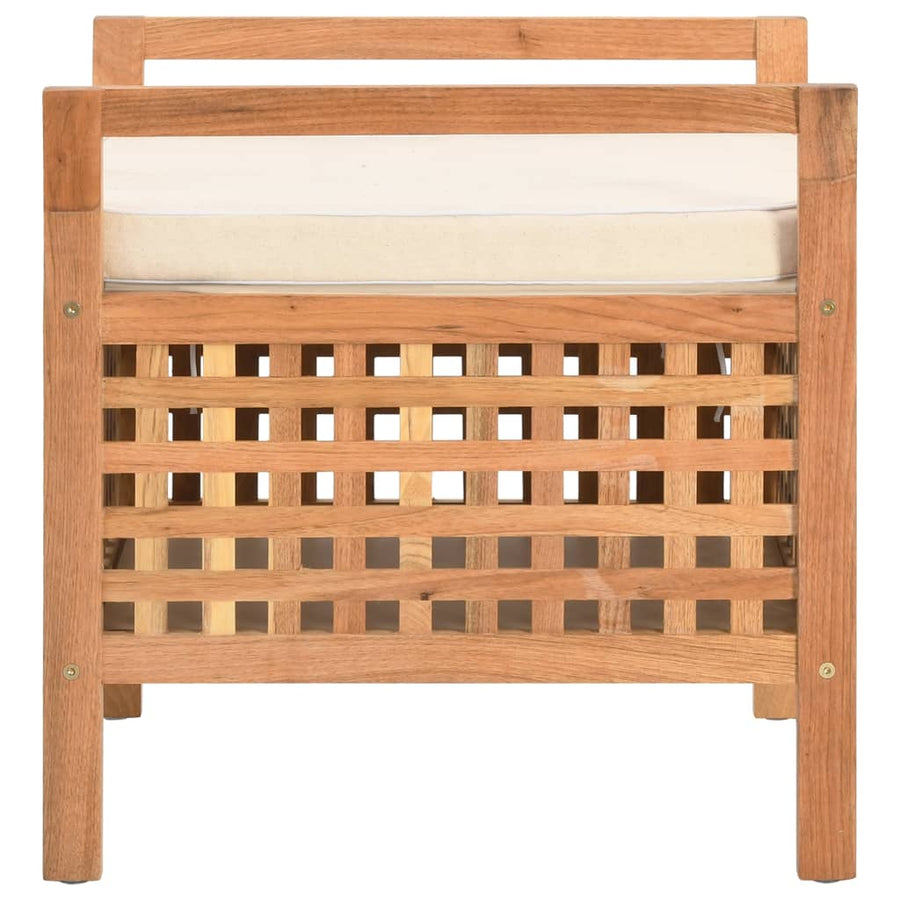 Storage Bench 49x48x49 cm Solid Walnut Wood
