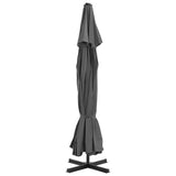 Garden Parasol with Portable Base Anthracite - Side View