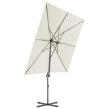 Garden Parasol with Portable Base Sand - Side View