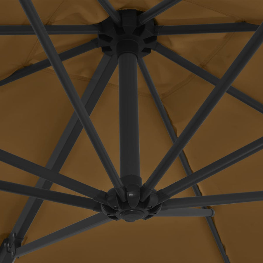 Garden Parasol with Portable Base Taupe
