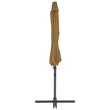 Garden Parasol with Portable Base Taupe - 45-Degree Angle