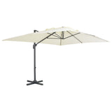 Garden Parasol with Portable Base Sand - Front View