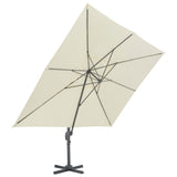 Garden Parasol with Portable Base Sand - Top-Down View