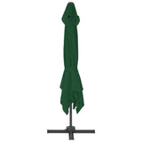 Garden Parasol with Portable Base Green - 45-Degree Angle