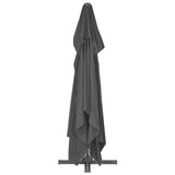 Garden Parasol with Portable Base Anthracite - 45-Degree Angle