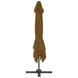 Garden Parasol with Portable Base Taupe - 45-Degree Angle