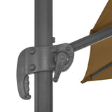 Garden Parasol with Portable Base Taupe - Low Angle