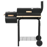 Classic Charcoal BBQ Offset Smoker - Front View
