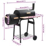 Classic Charcoal BBQ Offset Smoker - Extra Image