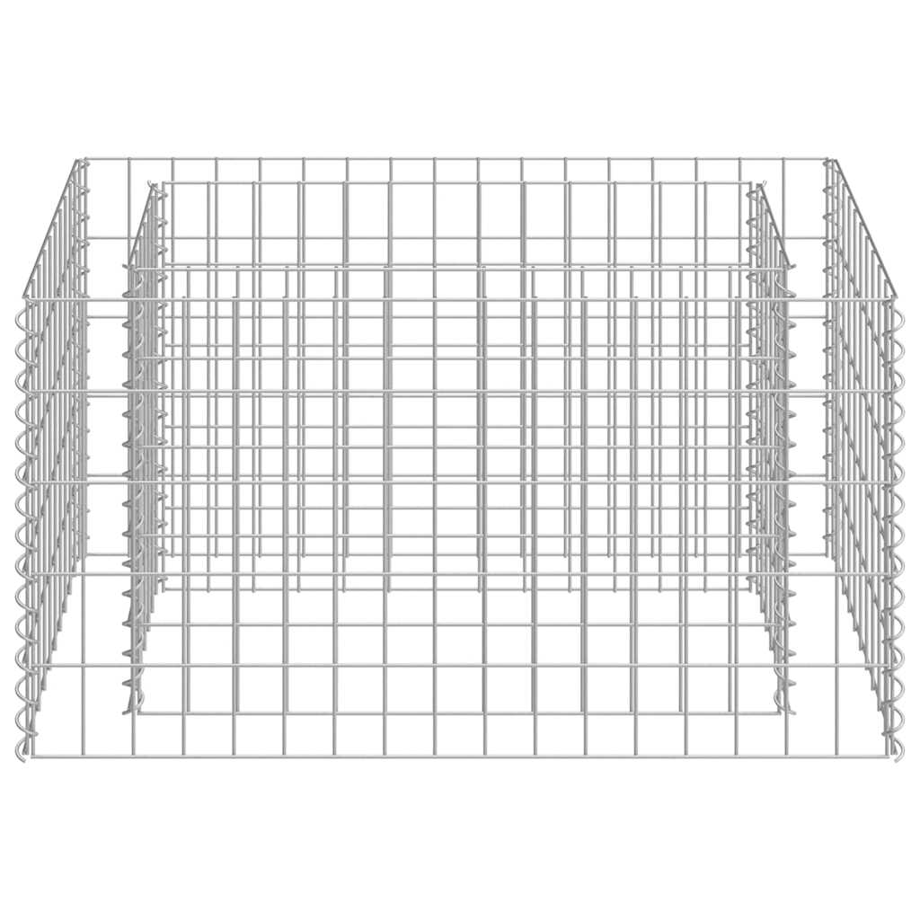 Gabion Raised Bed Galvanised Steel 90x50x50 cm