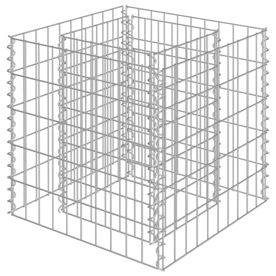 Gabion Raised Bed Galvanised Steel 50x50x50 cm