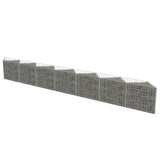 Gabion Wall Galvanised Steel 450x30x50 cm - Front View