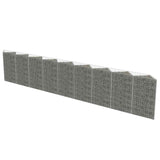 Gabion Wall Galvanised Steel 630x30x100 cm - Front View