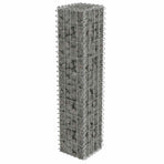 Gabion Wall with Covers Galvanised Steel 20x20x100 cm