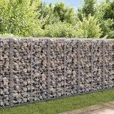 Gabion Wall with Covers Galvanised Steel 20x20x100 cm
