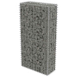 Gabion Wall with Covers Galvanised Steel 50x20x100 cm - Front View