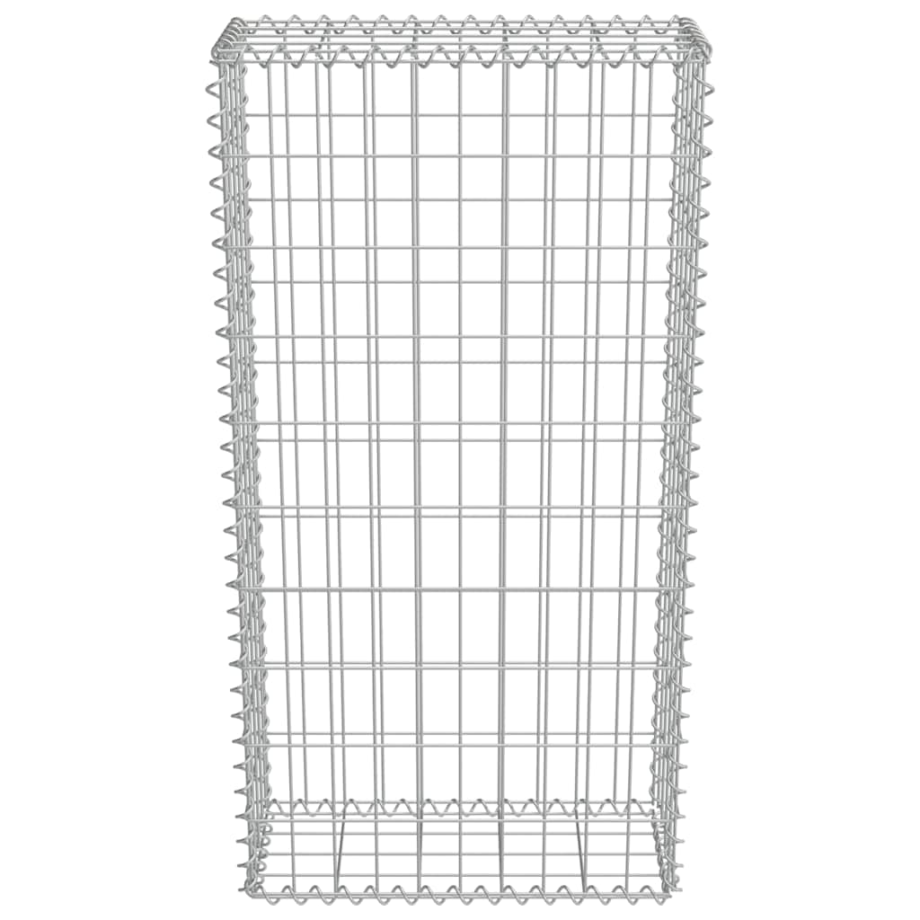 Gabion Wall with Covers Galvanised Steel 50x20x100 cm