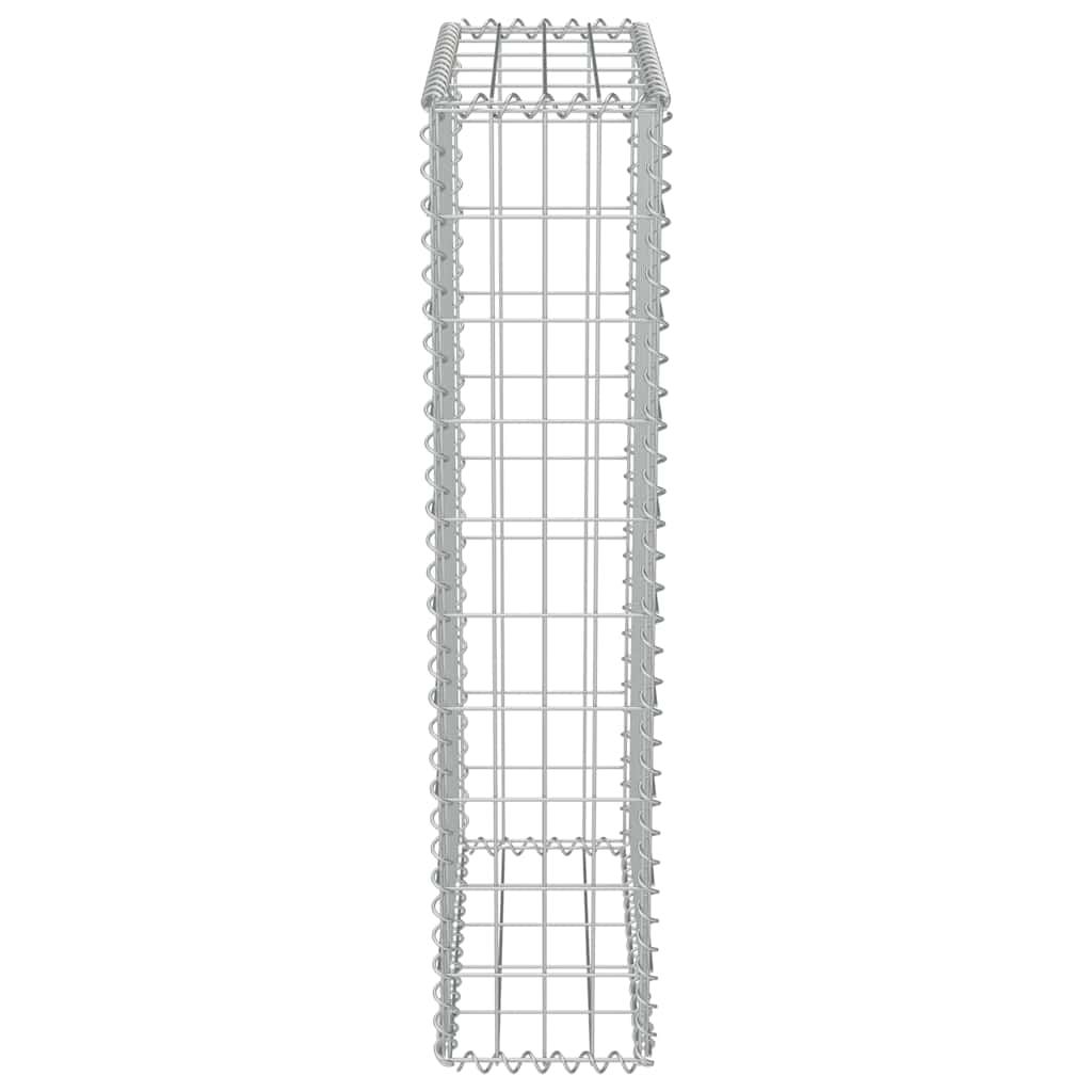 Gabion Wall with Covers Galvanised Steel 50x20x100 cm