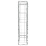 Gabion Wall with Covers Galvanised Steel 50x20x100 cm - Rear View